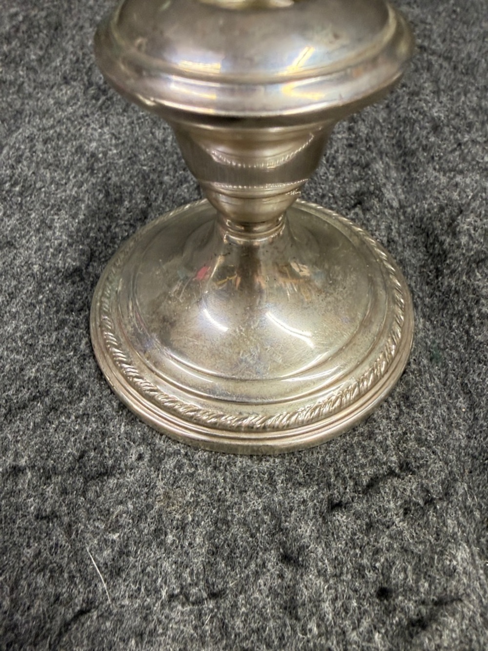 La Pierre Sterling Vintage Pair of Silver Decorative Candle Holders - Picture 11 of 15